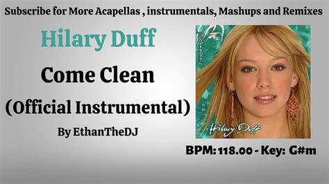 Hilary Duff - Come Clean (Official Instrumental) - YouTube