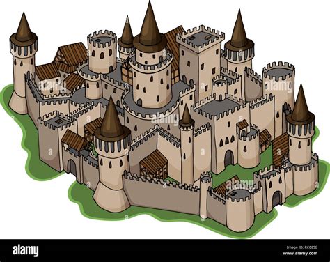 Medieval castle illustration hi-res stock photography and images - Alamy