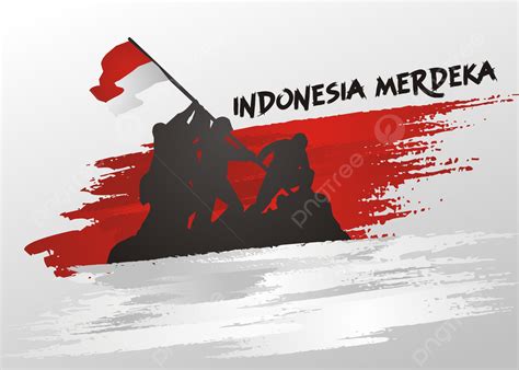 Indonesia Merdeka With Soldier Silhouette And Indonesian Flag Background, Indonesia, Merdeka ...