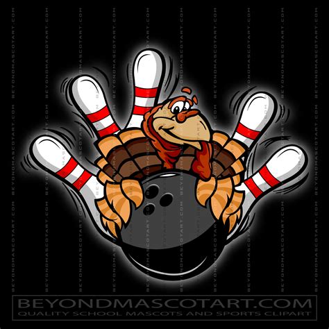 Cartoon Turkey Bowling Pins | Vector Format | AI EPS JPG PNG