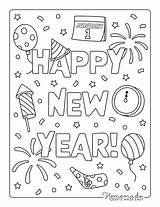 Free Printable New Year Coloring Pages For 2025 sketch template