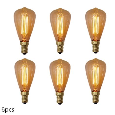 6pcs/lot Bulb Lamp Edison Reproduction 40 Watt E14 ST48 Dimmable Incandescent Vintage Edison ...