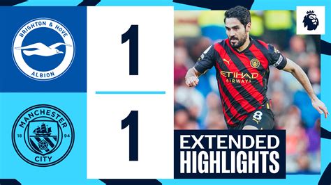 Brighton 1-1 City: Extended highlights