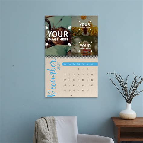 Custom Photo Wall Calendar - Add photos and customize online