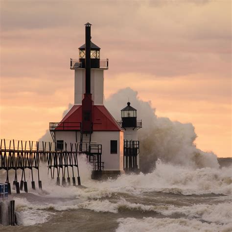 Lake Michigan Lighthouse Map, Tour Map | Lake michigan lighthouses ...