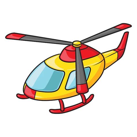 Premium Vector | Yellow helicopter cartoon