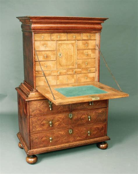 Antique William & Mary Parquetry Oak Escritoire | BADA