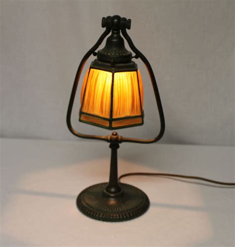 Bargain John's Antiques | Tiffany Studios Signed Small Antique Desk Lamp - Bargain John's Antiques