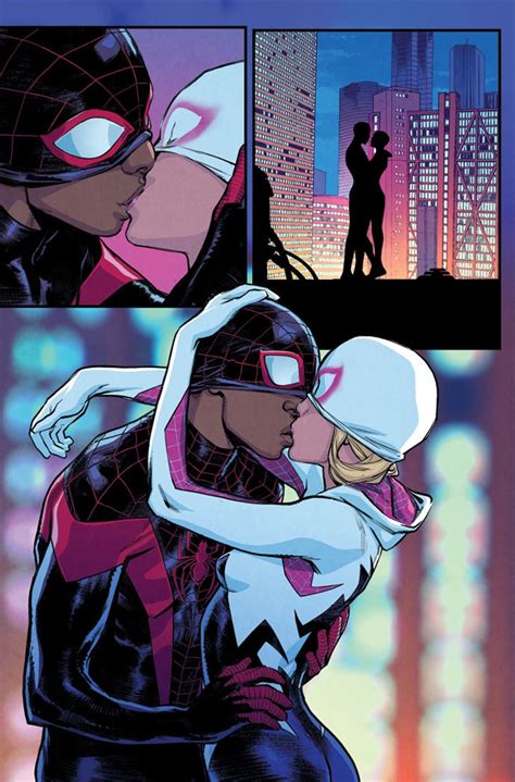 Miles Morales meets the Gwen Stacy AKA Spider Woman/Spider-Gwen of an ...