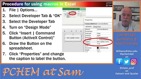 Creating a Button to Update Colors in Excel 5382 2021 Tutorial - YouTube