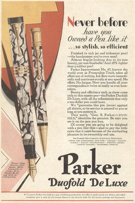 285 best Vintage Parker Fountain Pens images on Pinterest | Fountain pens, Fountain pen and Feathers