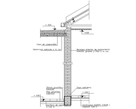 Brick Wall Section AutoCAD drawing - Cadbull