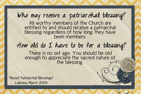 LDS Handouts: Prophets & Revelation: How can a Patriarchal Blessing help me?