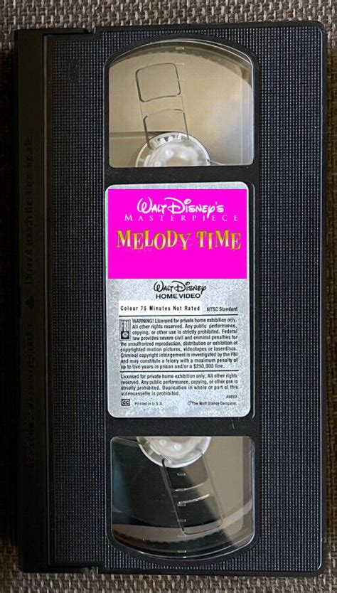 Melody Time 1998 VHS Vertical Sticker Label by warrencook1995 on DeviantArt