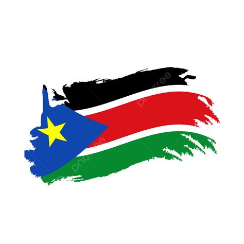 South Sudan Flag With Waving Brush Stroke Clipart Hd Images, South Sudan Flag Brush, South Sudan ...