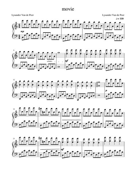 movie Sheet music | Download free in PDF or MIDI | Musescore.com