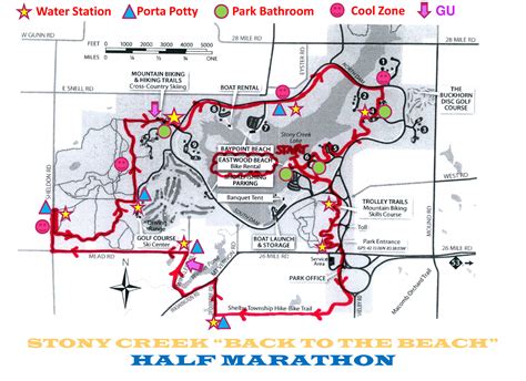 Stony Creek Metropark Map | Color 2018