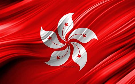 Hong Kong flag, Asian countries, 3D waves, Flag of Hong Kong, national symbols, HD wallpaper ...