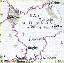 The East Midlands region of England