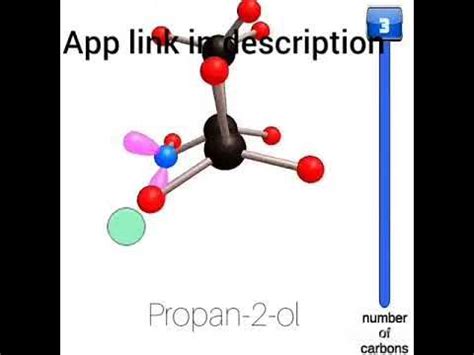 Propan-2-ol | 3D structure | organic chemistry | alcohols | ball and stick model - YouTube