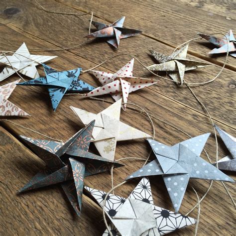 Origami Star Garland Handmade Paper Home Decor Photo - Etsy