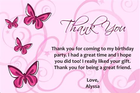 Butterfly Thank You Cards Personalized Party Invites