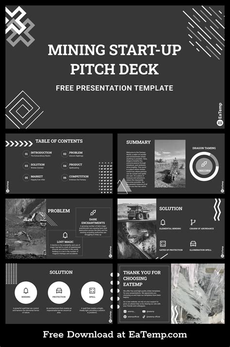 Mining Start-up Pitch Deck Presentation - Free PowerPoint Templates, Google Slid… in 2023 ...