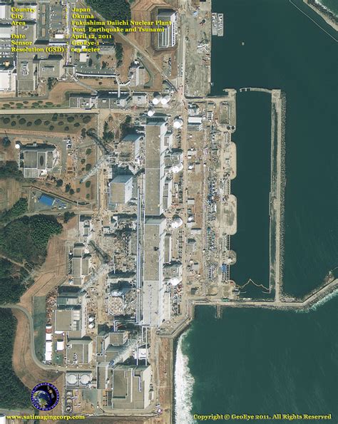 GeoEye-1 Satellite Image of Fukushima Daiichi | Satellite Imaging Corp