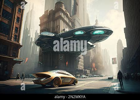 The New York City of the future year 2100 with flying cars and new ...