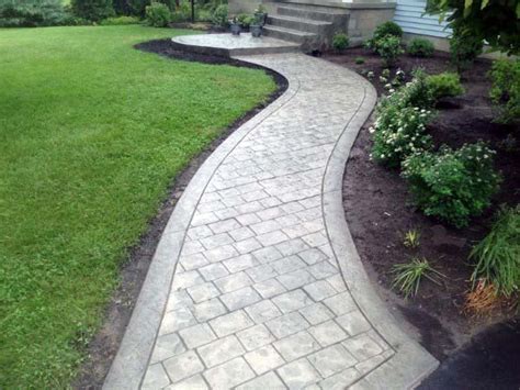 Top 60 Best Concrete Walkway Ideas - Outdoor Path Designs | Stamped ...