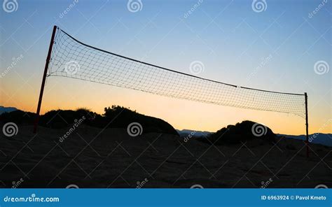 Silhouette Of A Volleyball Net Stock Images - Image: 6963924