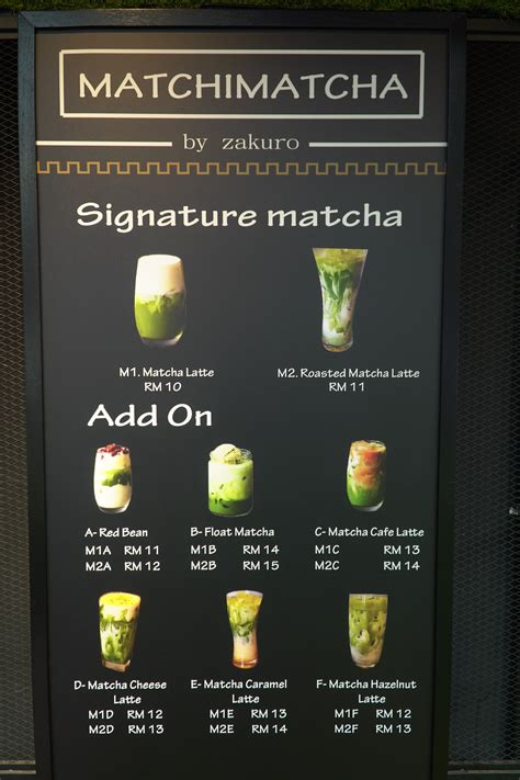 Matcha Drinks Menu-min - KL Foodie