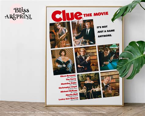 Clue the Movie Poster Movie Poster Movie Art Print Clue | Etsy