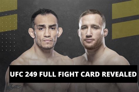 UFC News: UFC 249 full fight card has been announced!