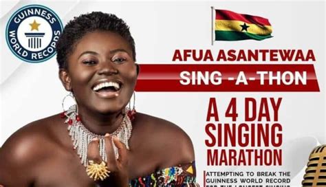 Afua Asantewaa enters day four of Guinness World Record breaking Sing-a ...