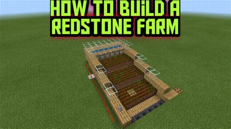 How To Build A Redstone Farm In Minecraft - YouTube