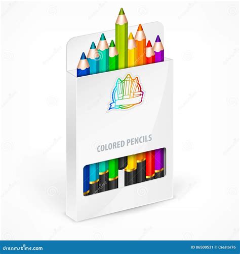 Pencil Boxes Color Vector Illustration Stock Vector - Illustration of paper, flat: 86500531