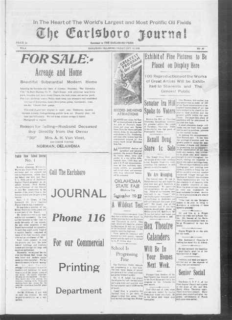 The Earlsboro Journal (Earlsboro, Okla.), Vol. 4, No. 46, Ed. 1 Friday ...