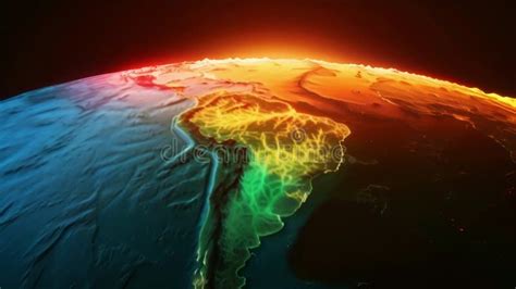 An Interactive Map Animation Showcasing a Detailed Image of Earth As ...