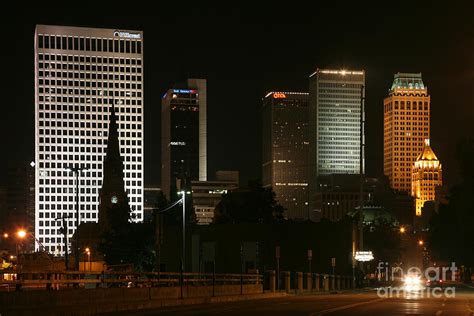 Tulsa Oklahoma Skyline At Night Photograph by Bill Cobb