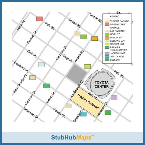 Parking Guide Toyota Arena: A Visual Reference of Charts | Chart Master