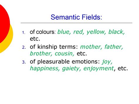 Semantic classification of words - online presentation