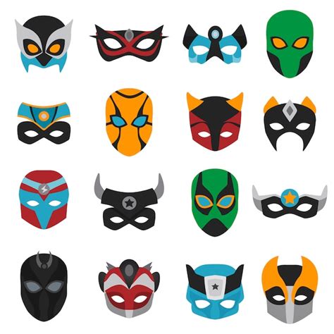 Free Vector | Superhero Masks Set