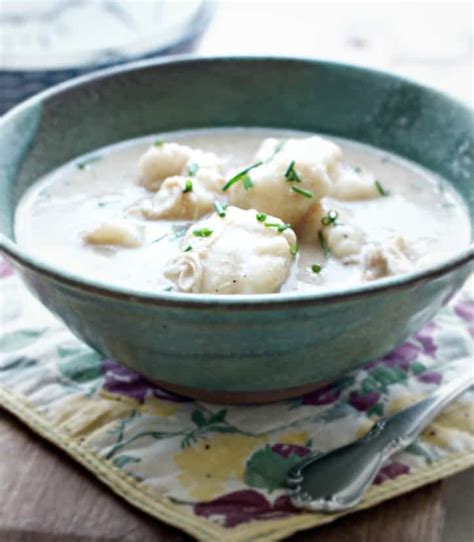 Homemade Chicken and Drop Dumplings - Loaves and Dishes