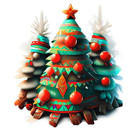 Christmas Tree with Native American Theme · Creative Fabrica