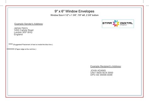 Free Printable Envelope Address Template - Printable Templates