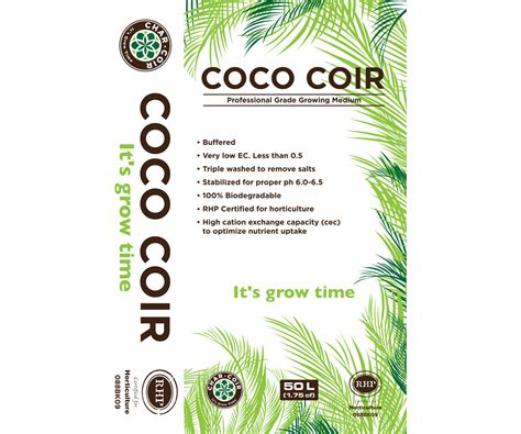 Char Coir 100% RHP Certified Coco Coir, 50 L