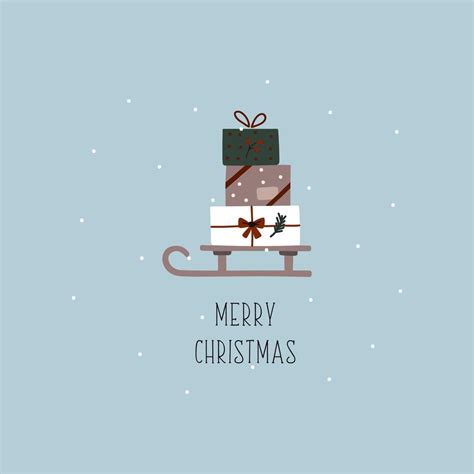 Christmas card with presents 13741895 Vector Art at Vecteezy