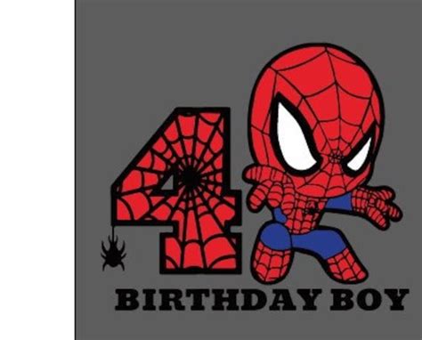 4st Birthday SVG Birthday Boy SVG Spi.der-man Birthday SVG - Etsy in ...