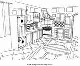 Disegno Di Una Cucina Da Colorare  Coloring Collection Immagini sketch template